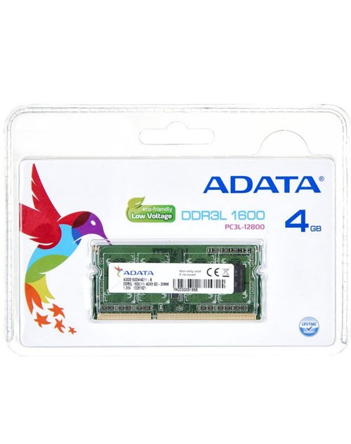 ADATA 4GB DDR3 PC3L 1600 LAPTOP RAM